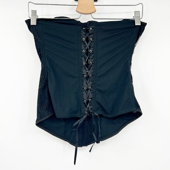 Intimissimi Steampunk Whimsigoth Dark Victorian Lace Up Corset Top Size M Black‎ - Picture 6 of 6
